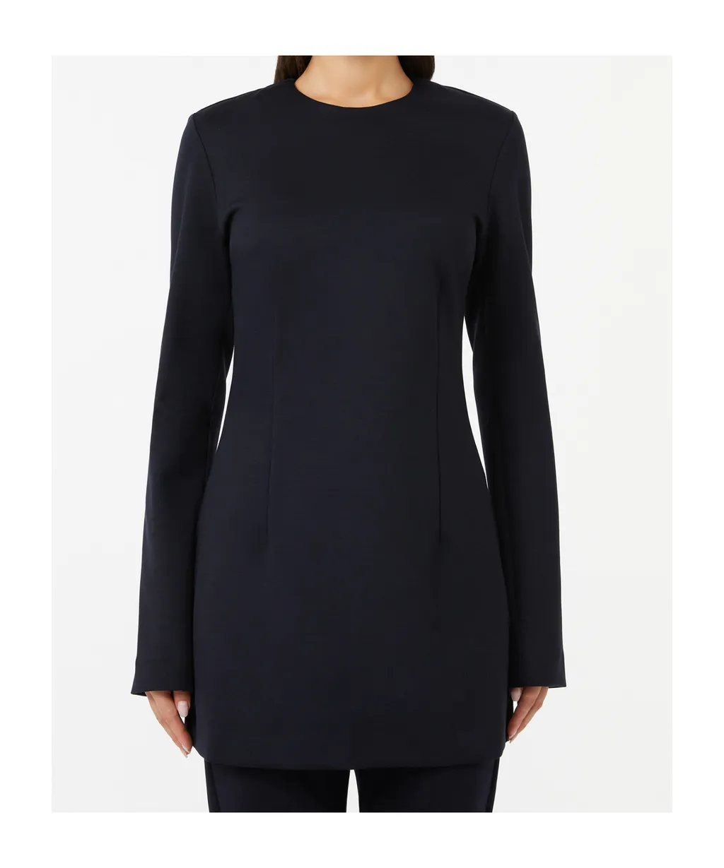 Gabardine And Jersey Dress
