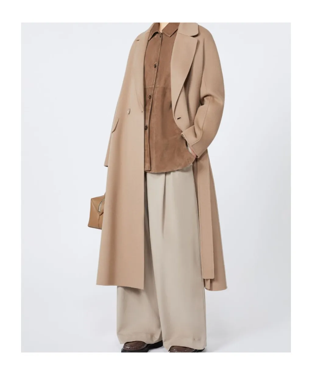 Stretch Drill Wide-Leg Trousers