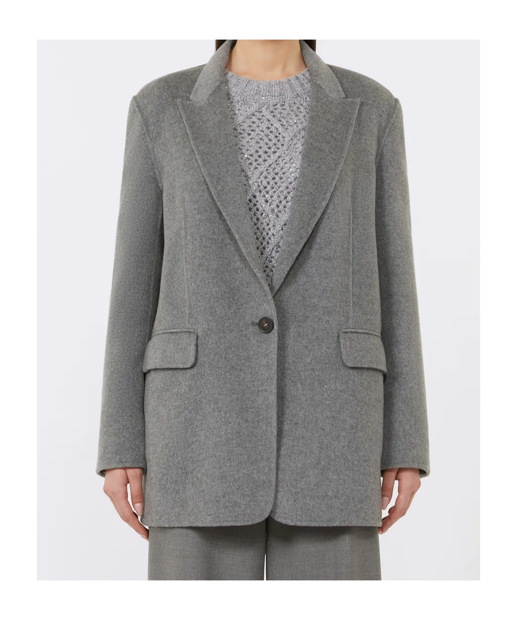 Wool And Silk Double-Cloth Blazer