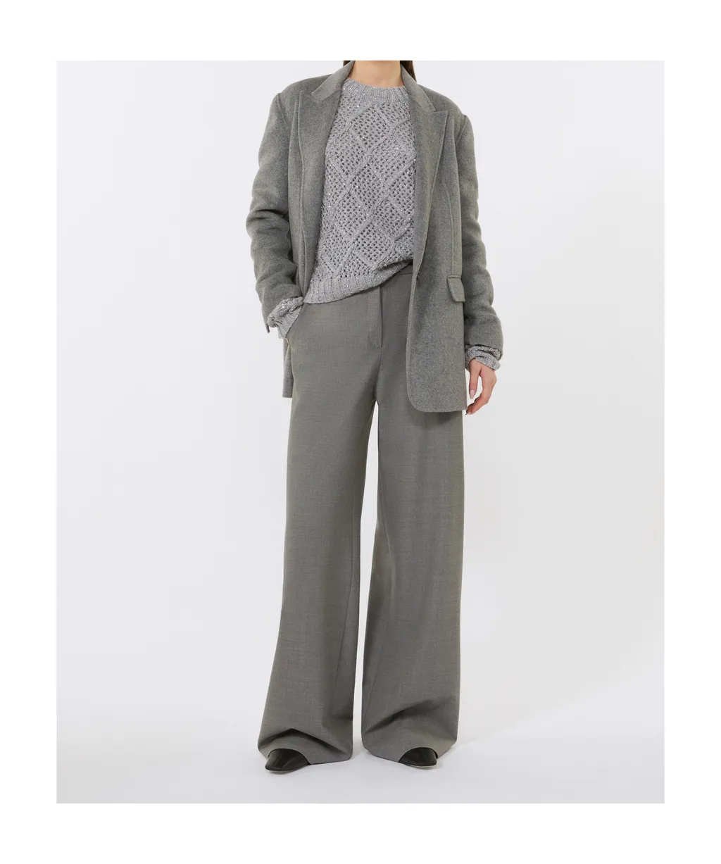 Wool And Silk Double-Cloth Blazer