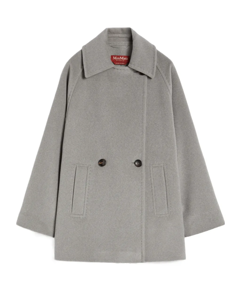 Double-Breasted Long-Sleeved Coat