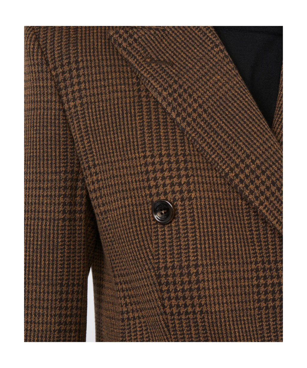 Double-Breasted Checked Blazer