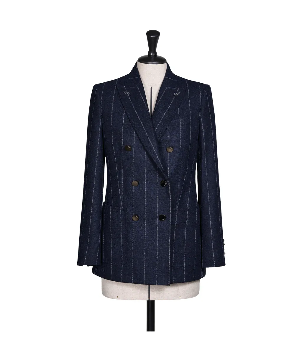 Riom Double-Breasted Striped Blazer