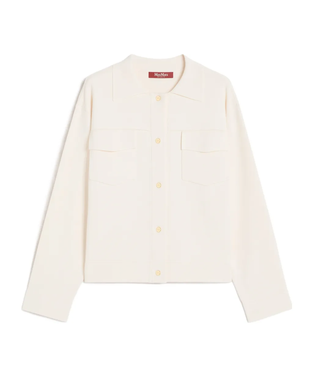 Boxy-Fit Stretch Viscose Jacket