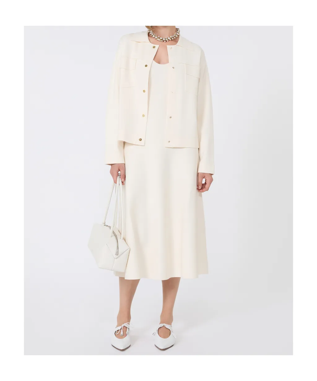 Boxy-Fit Stretch Viscose Jacket