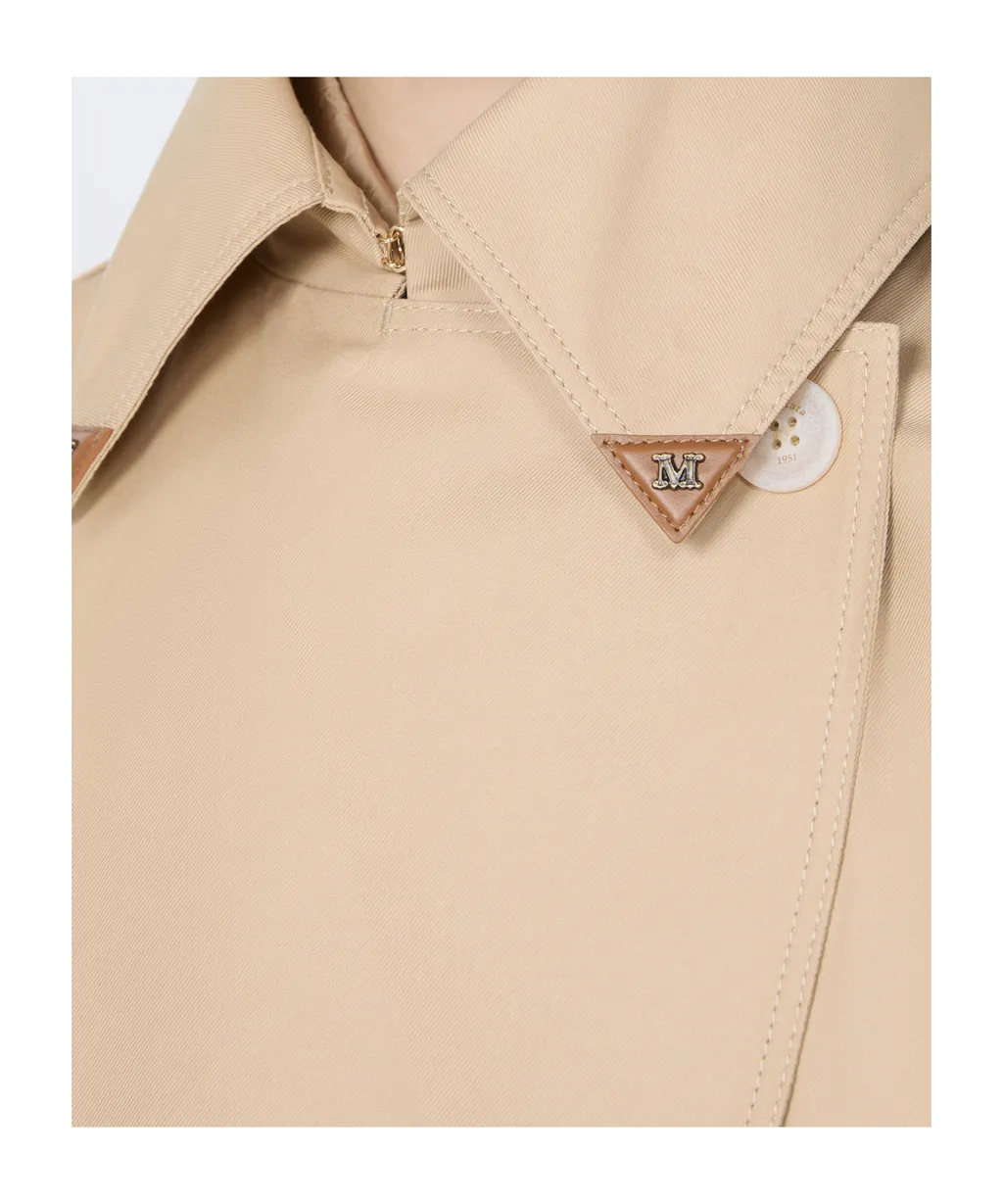 Double-Breasted Water-Repellent Gabardine Trench Coat