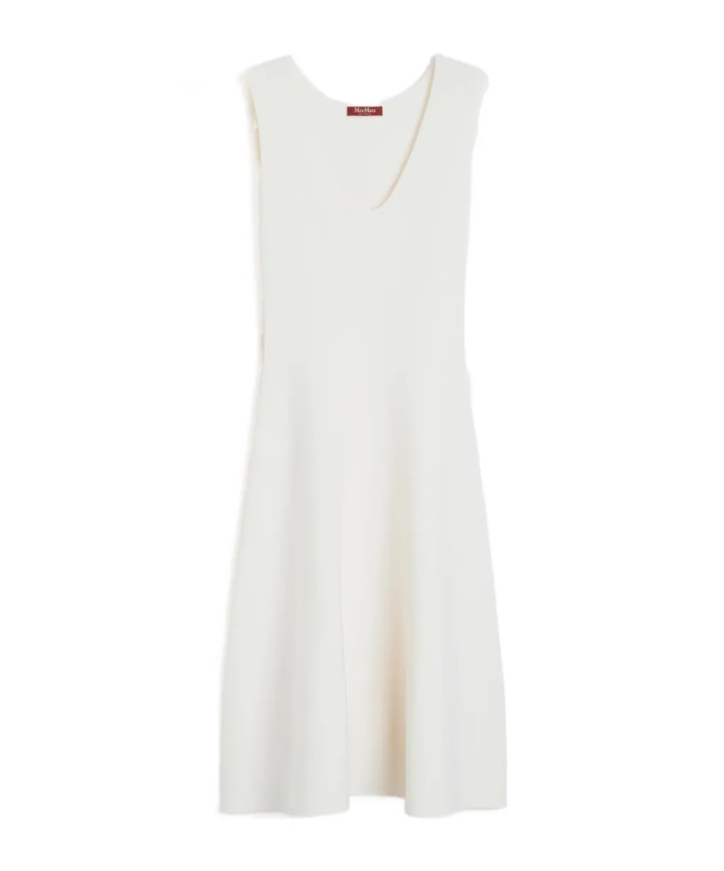 Stretch Viscose Calf-Length Dress