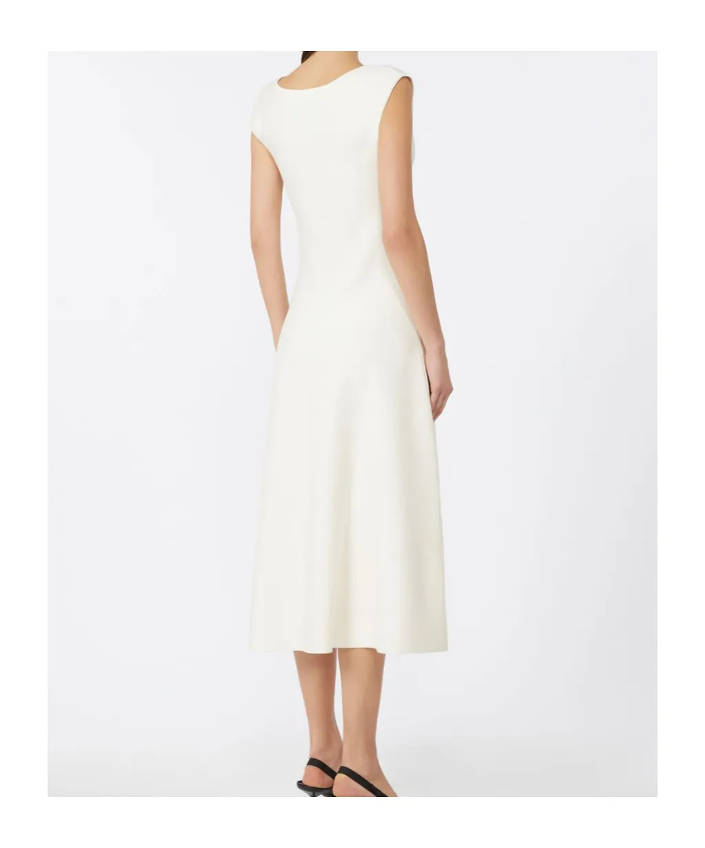 Stretch Viscose Calf-Length Dress