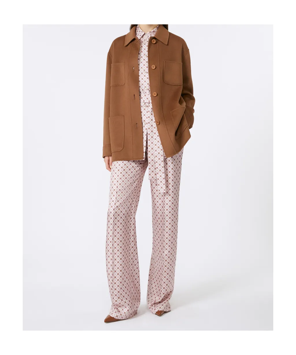 Jacket In Wool, Cashmere And Silk Broadcloth
