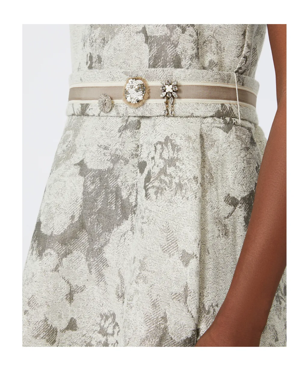 Sleeveless Jacquard Dress