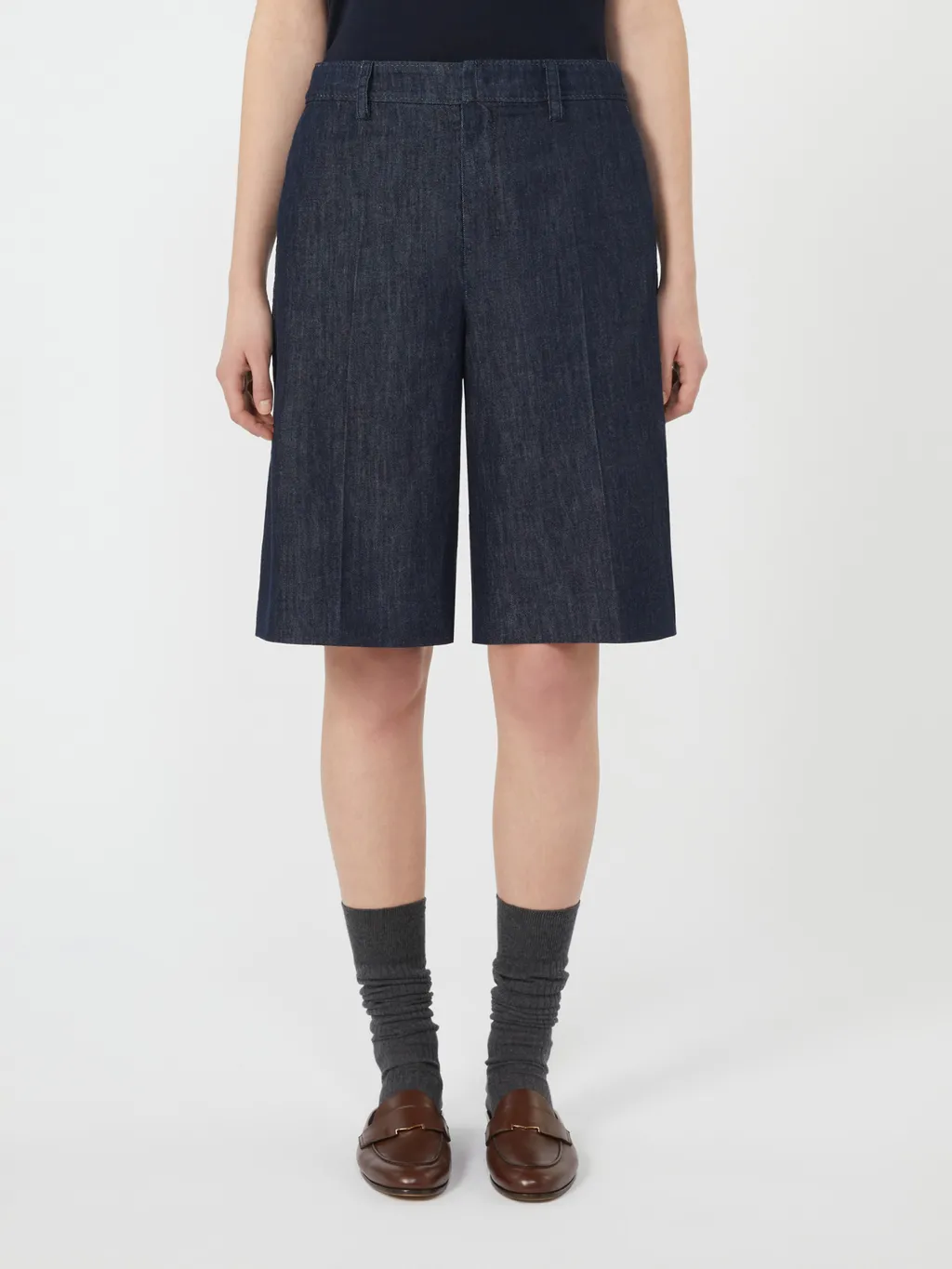 Indigo Denim Bermuda Shorts
