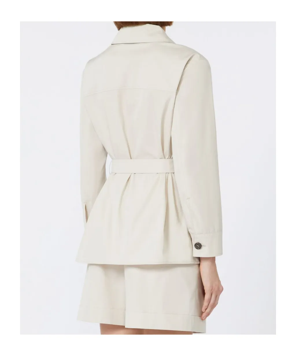 Cotton Shirt With Belt Detail