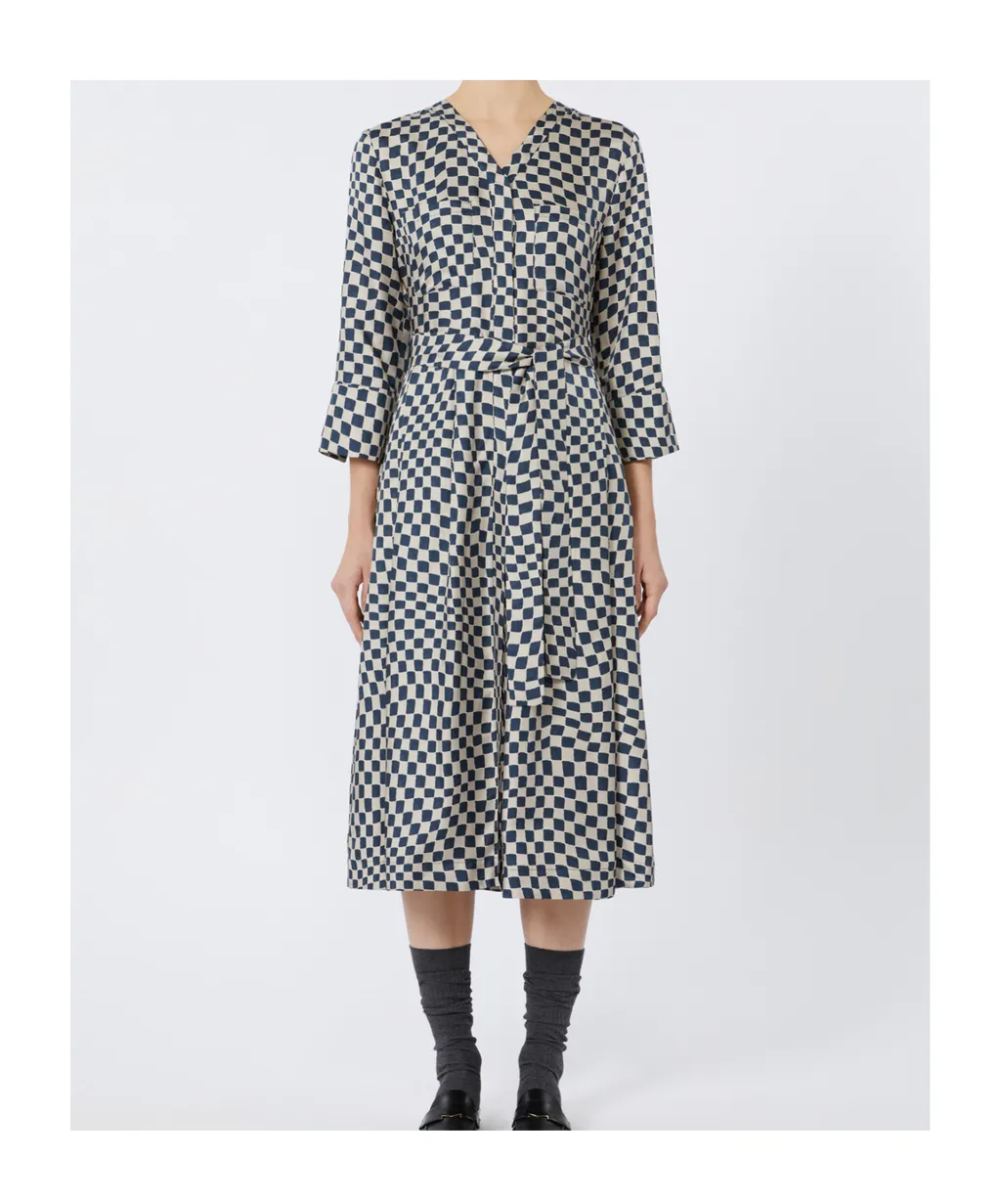 Printed Silk Shirt Dress