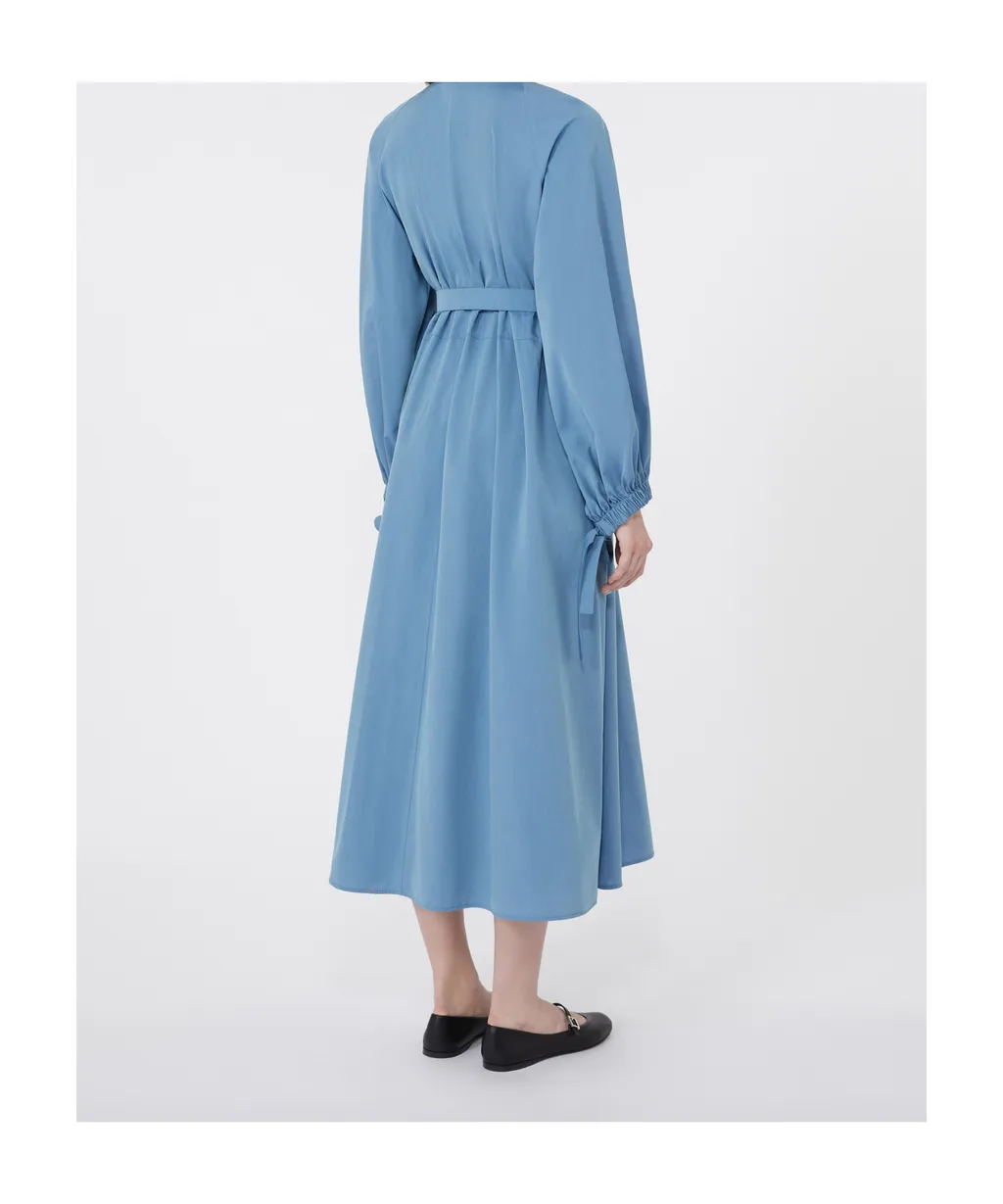 Long Taffeta Shirt Dress