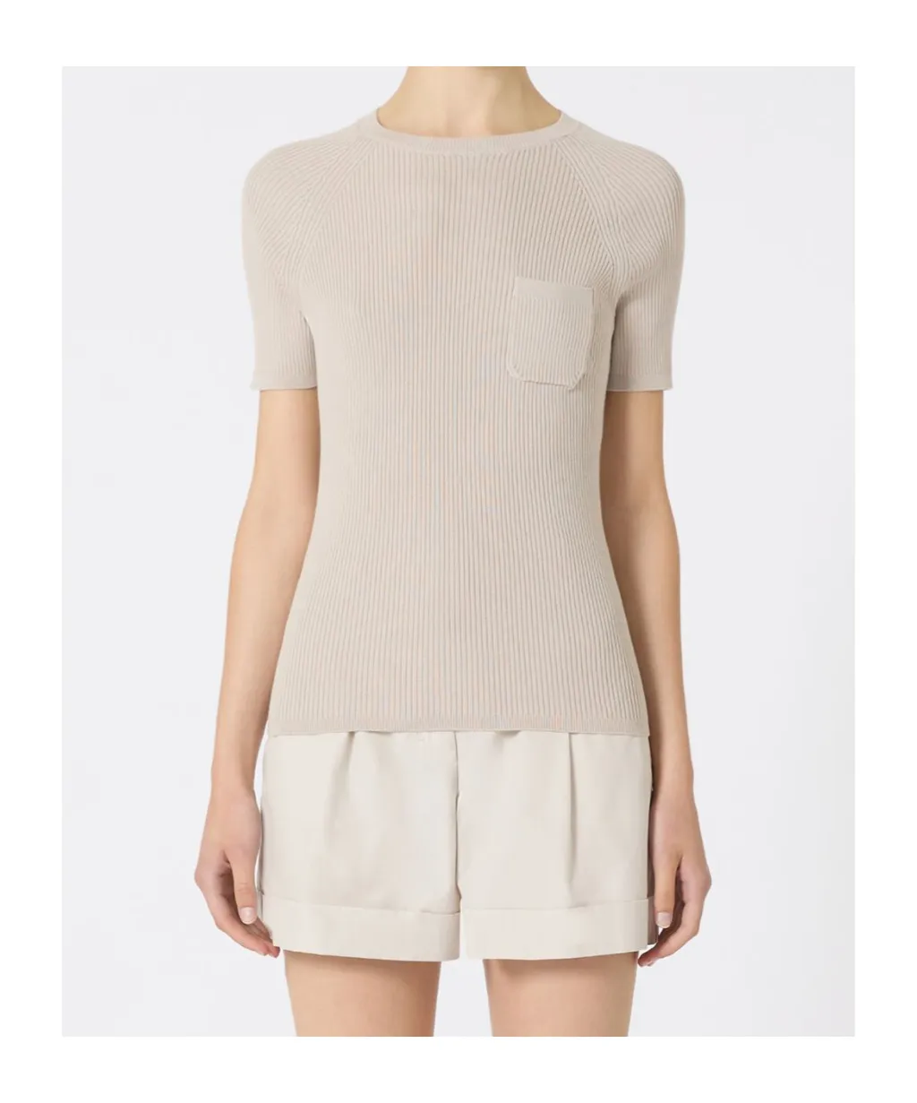 Rib-Knit Cotton Sweater