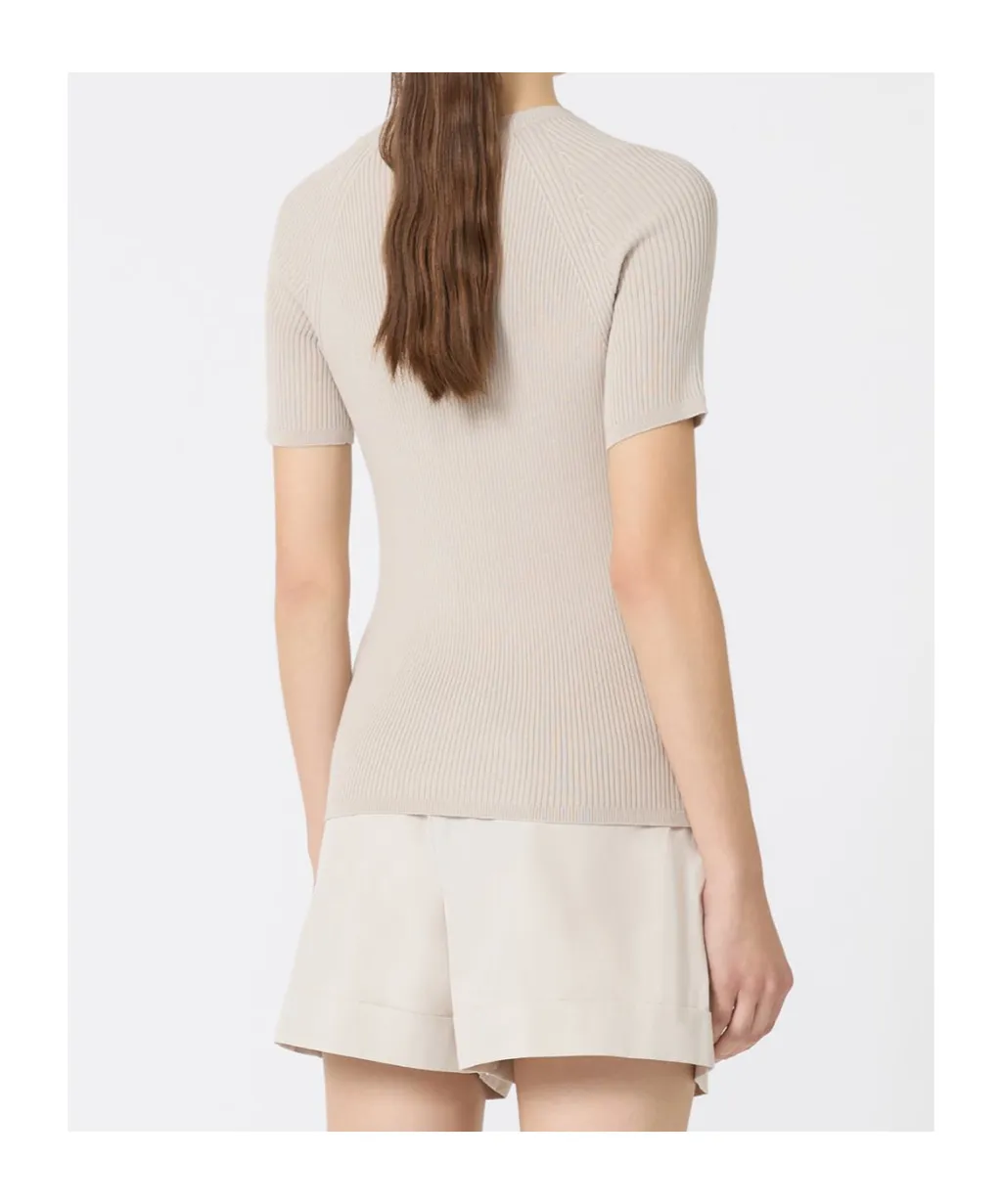 Rib-Knit Cotton Sweater