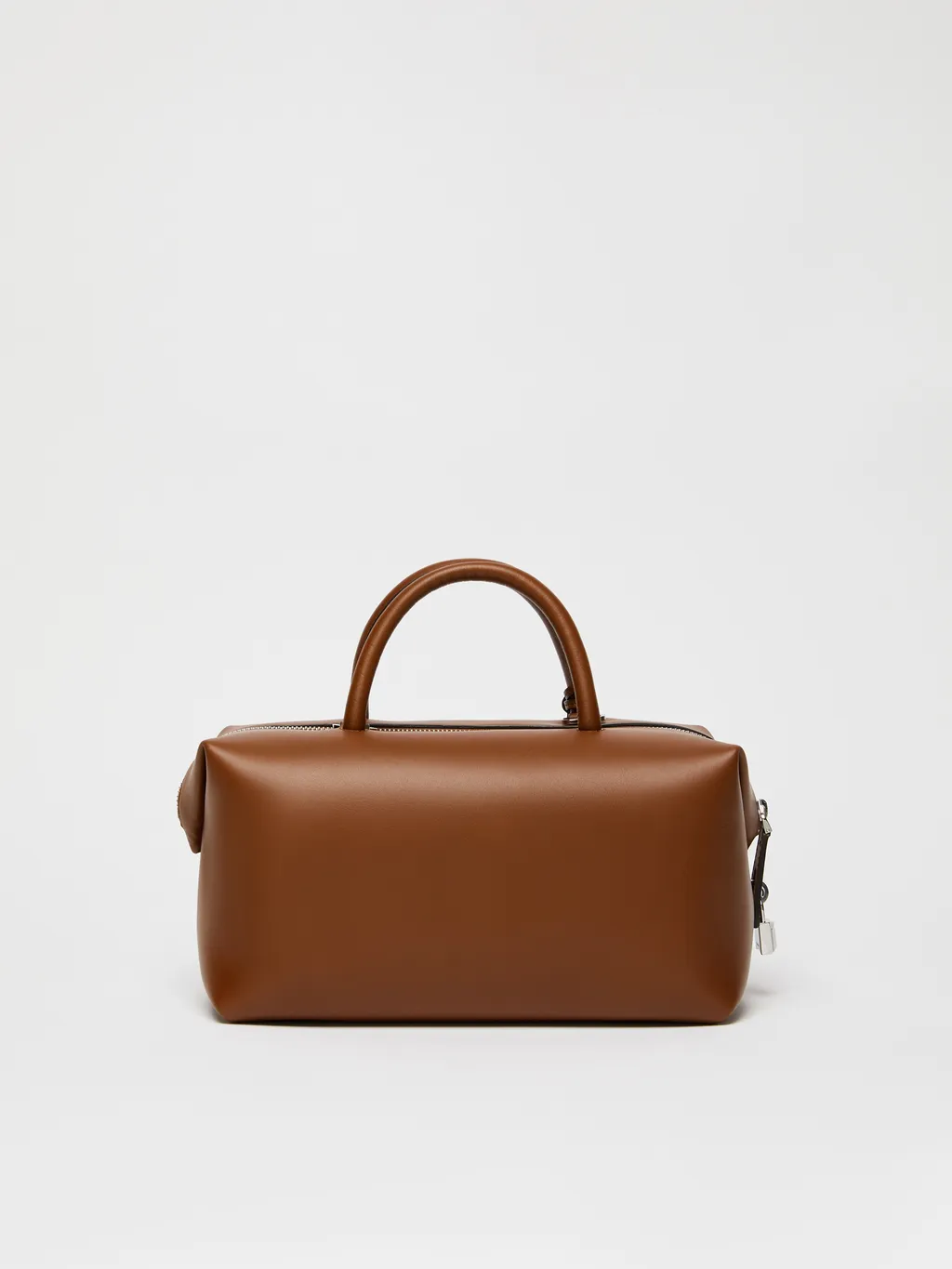 Medium Natural Leather Bowler Bag