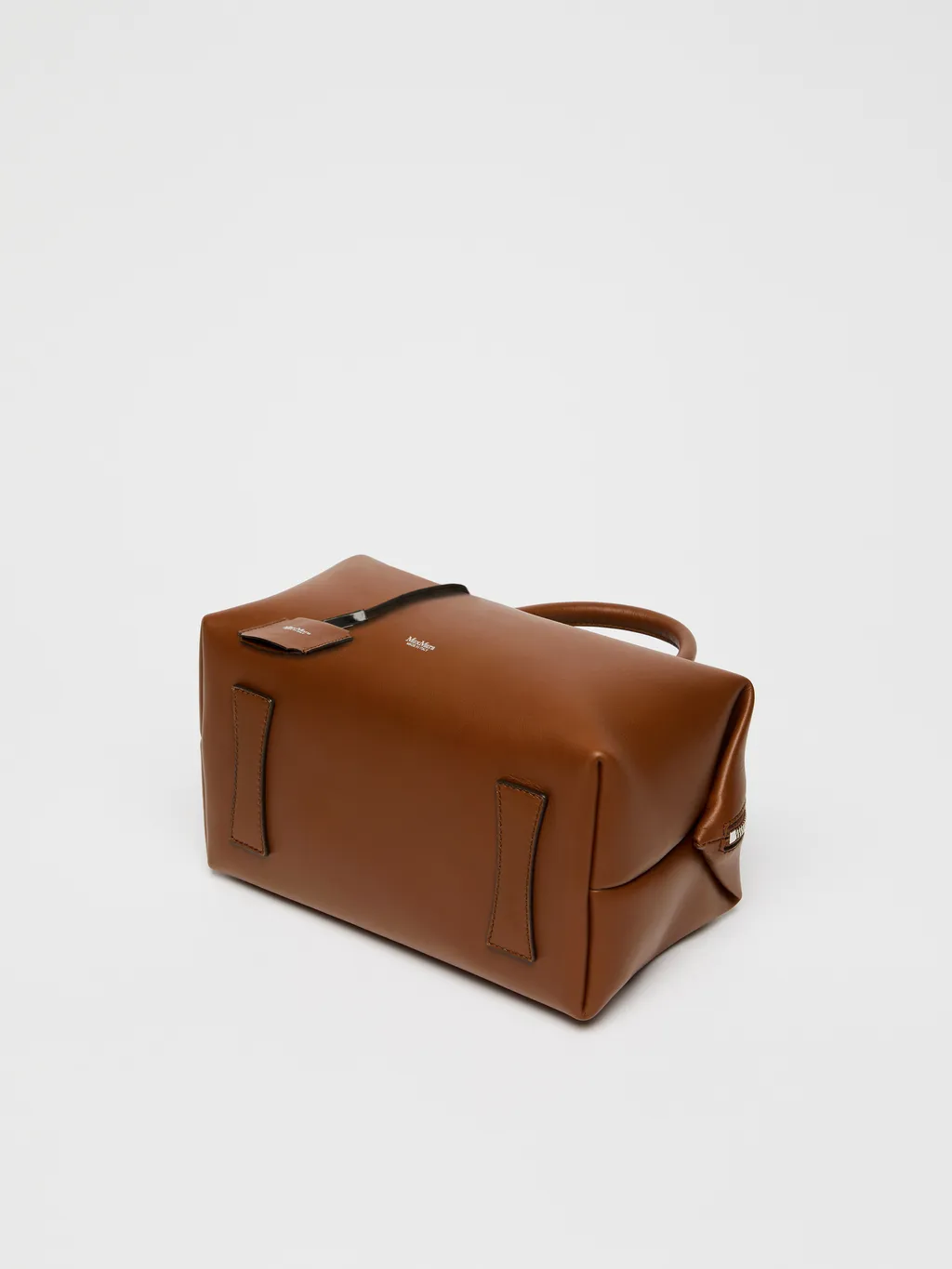Medium Natural Leather Bowler Bag