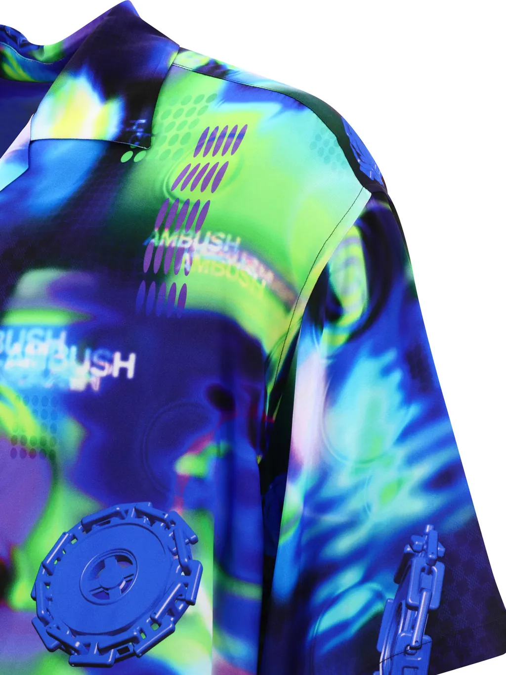 Abstract-Pattern Buttoned Shirt
