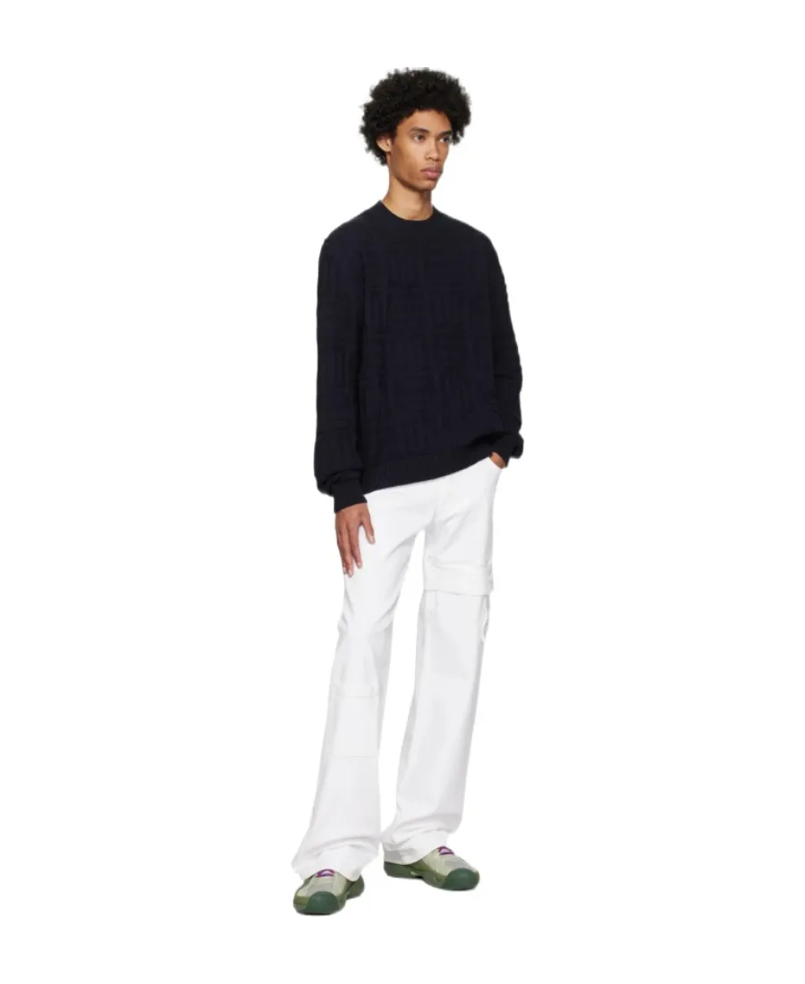 Geometric-Pattern Long-Sleeve Jumper