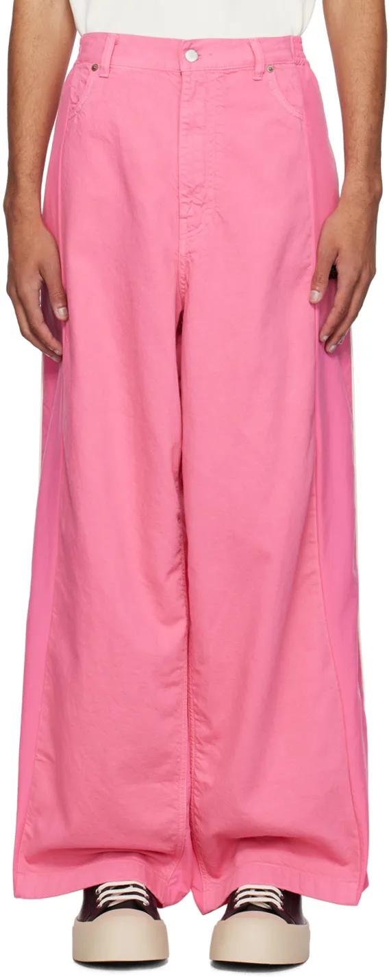 Panelled Wide-Leg Trousers