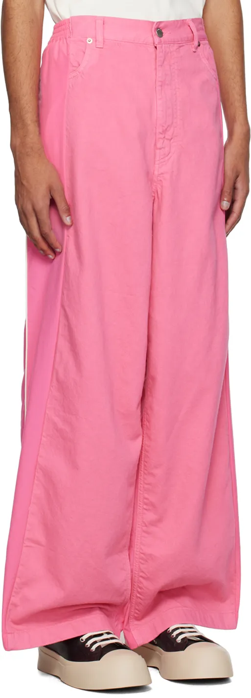 Panelled Wide-Leg Trousers