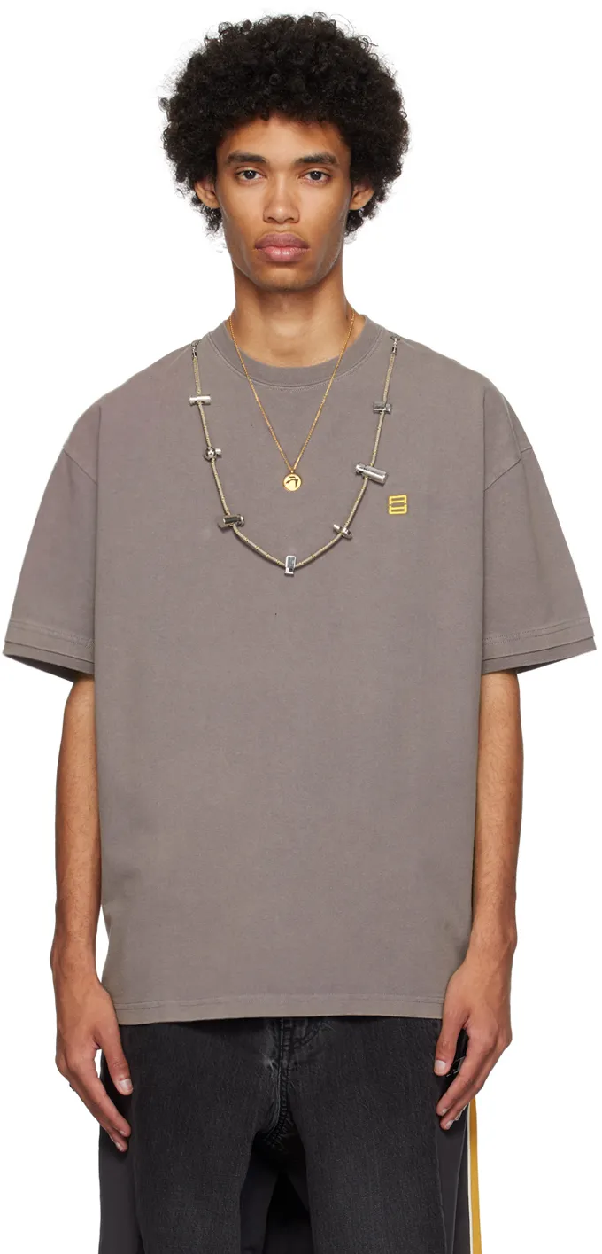 Necklace Embellished Crewneck T-Shirt