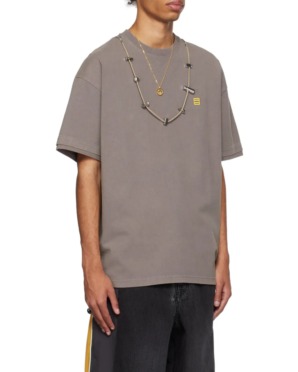Necklace Embellished Crewneck T-Shirt