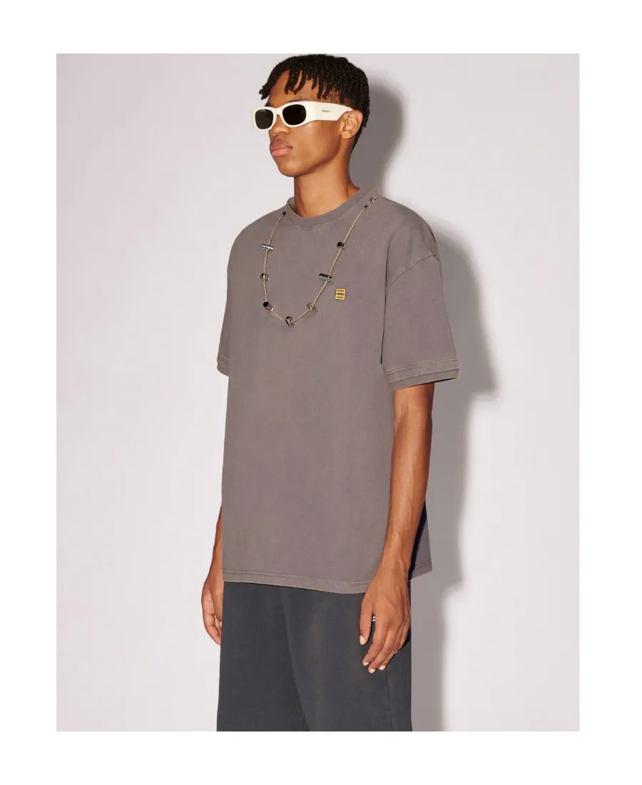 Necklace Embellished Crewneck T-Shirt