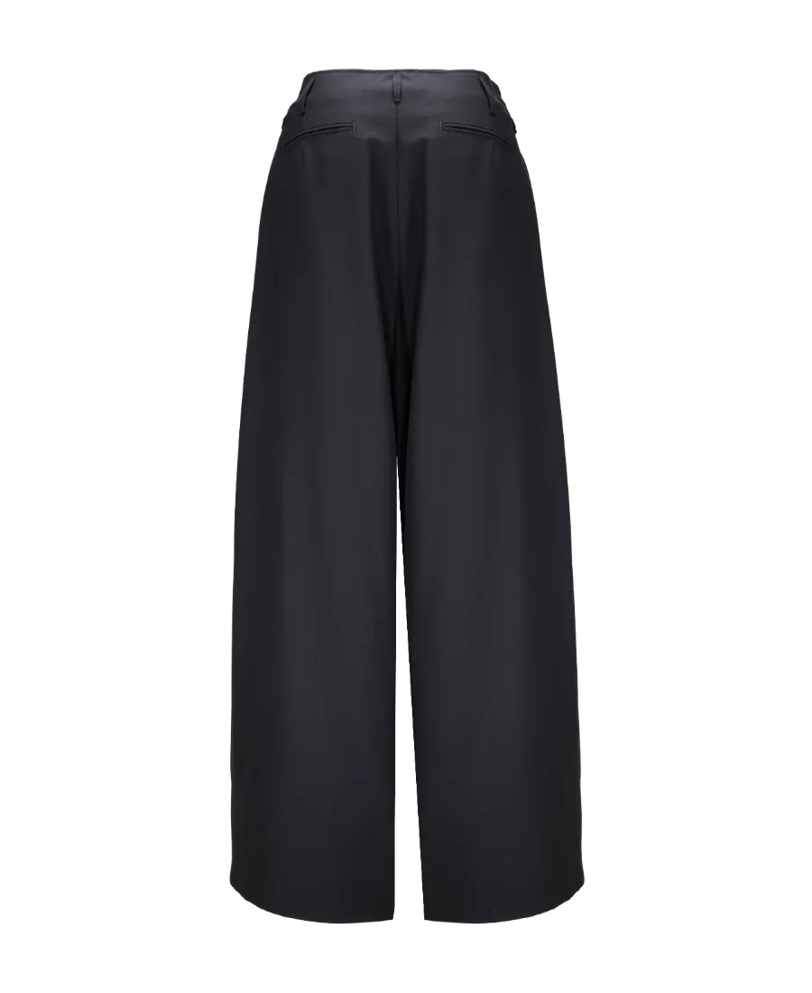 Pleated Mid-Rise Trousers