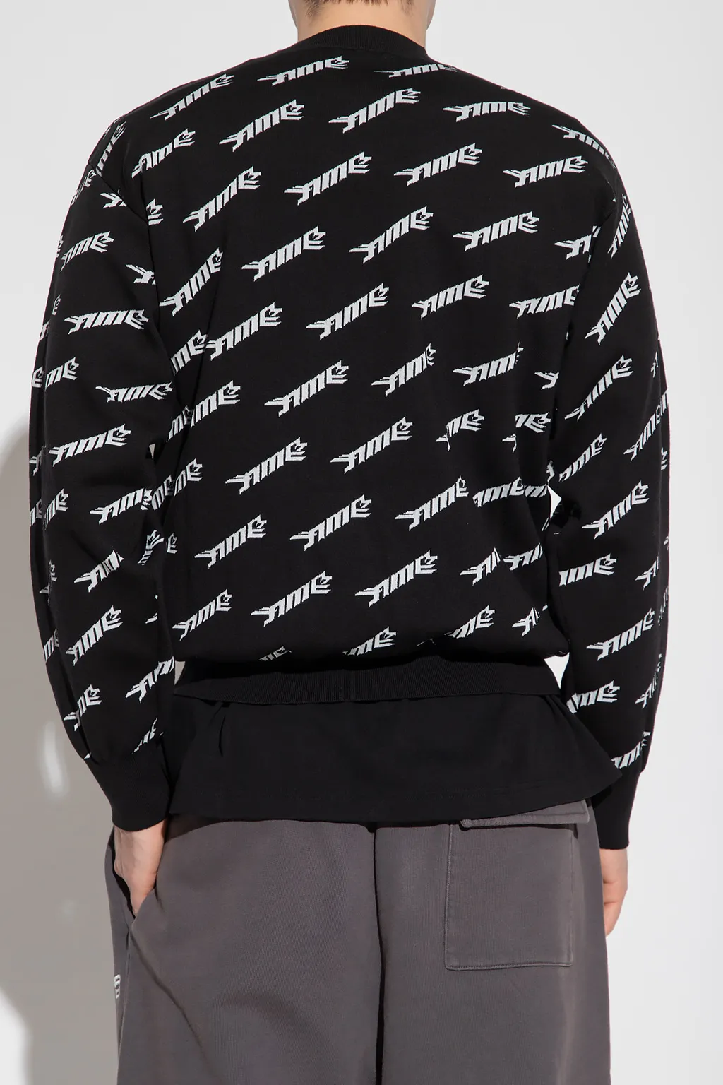 Allover Logo Intarsia Sweatshirt