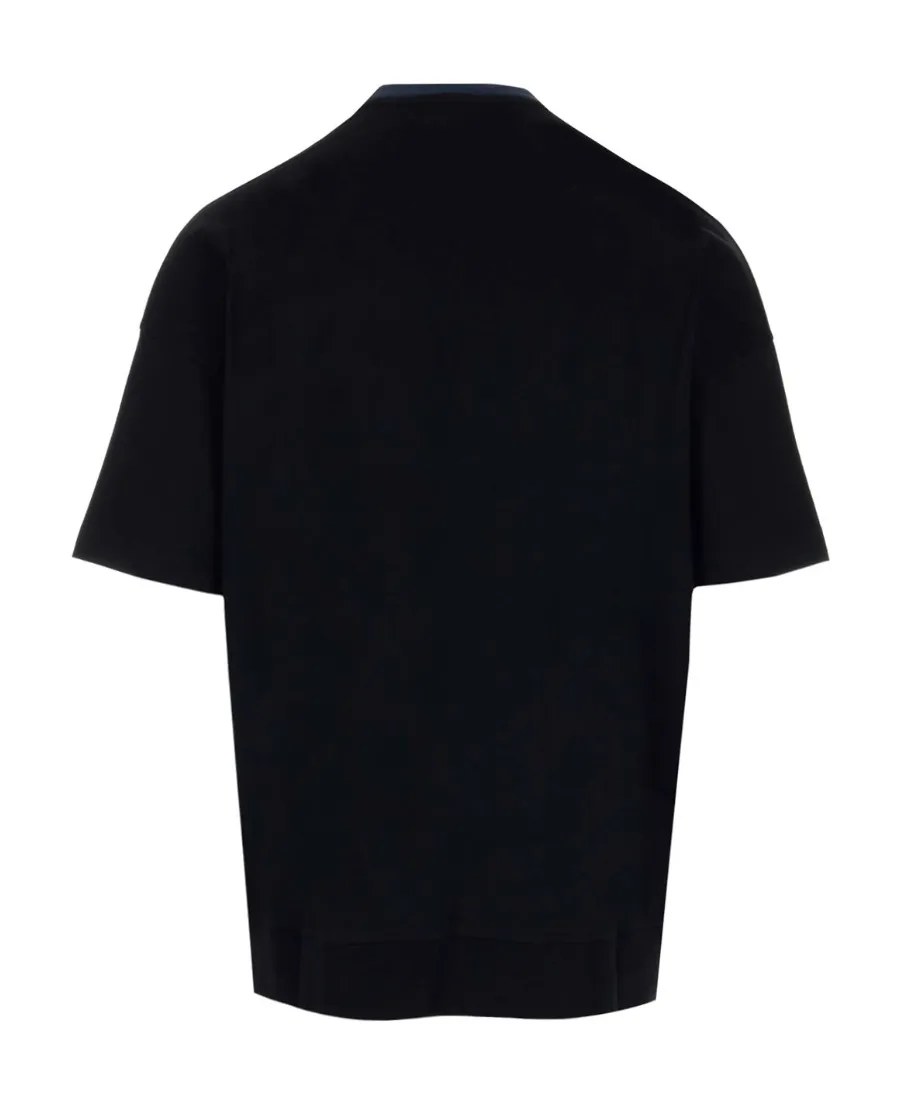 Logo Printed Panelled Crewneck T-Shirt