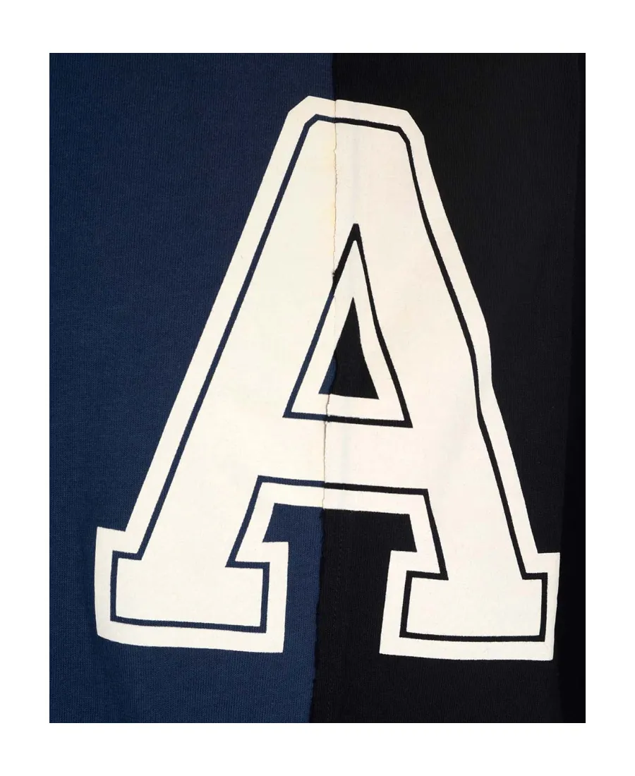 Logo Printed Panelled Crewneck T-Shirt