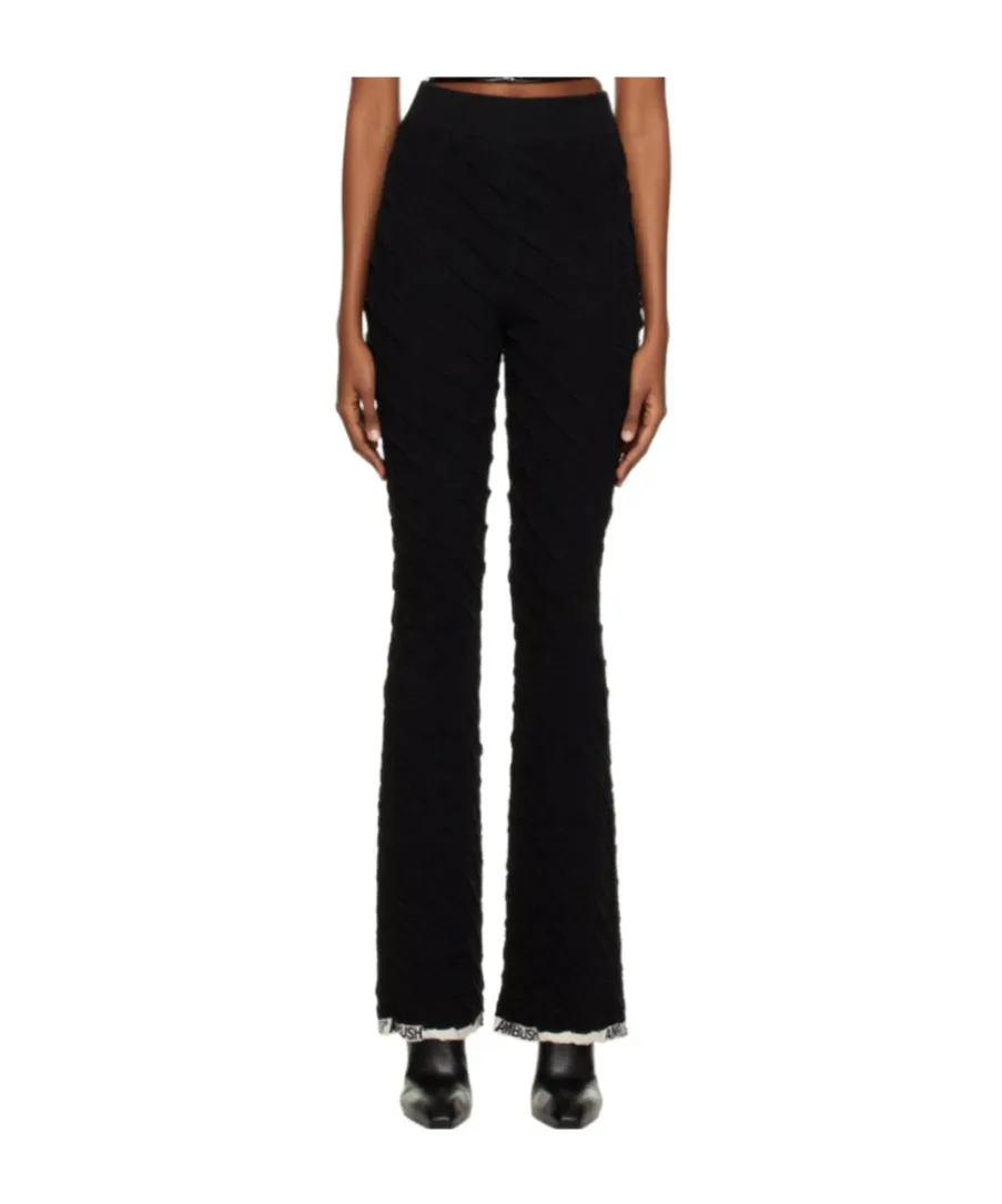 High-Waisted Monogram Flared Trousers