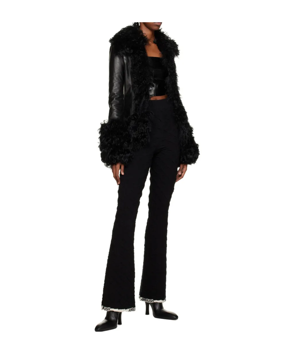 High-Waisted Monogram Flared Trousers