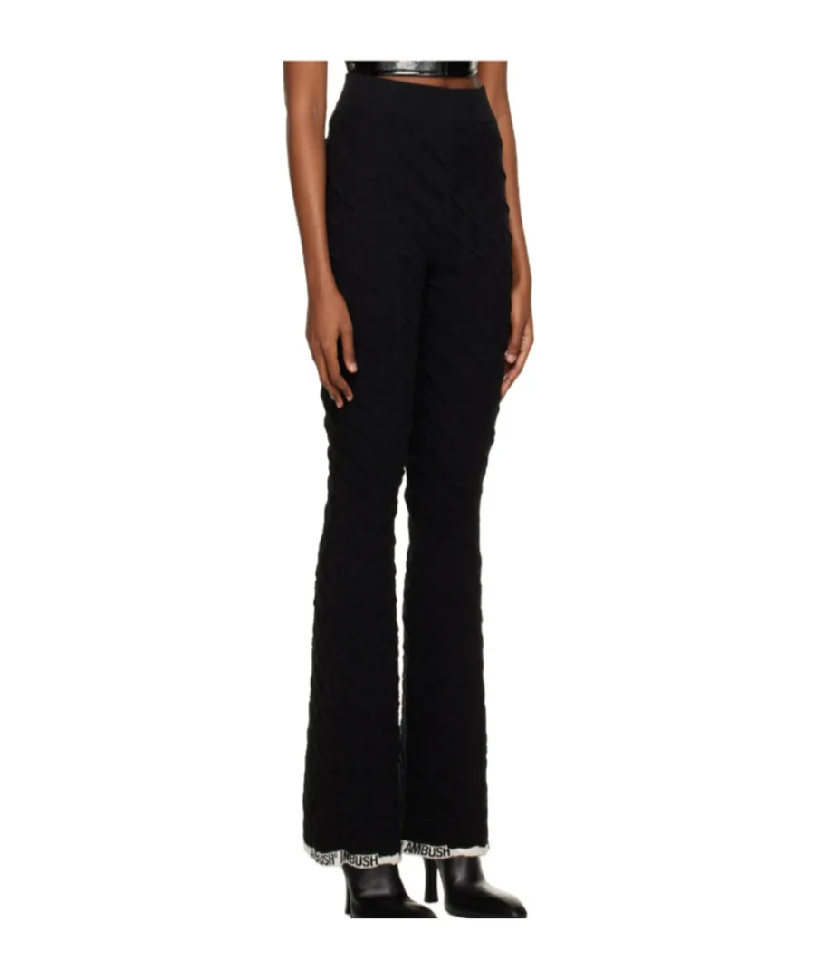 High-Waisted Monogram Flared Trousers
