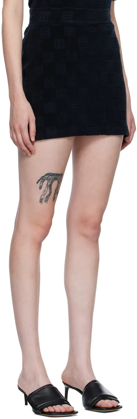 Monogram-Debossed Mini Skirt