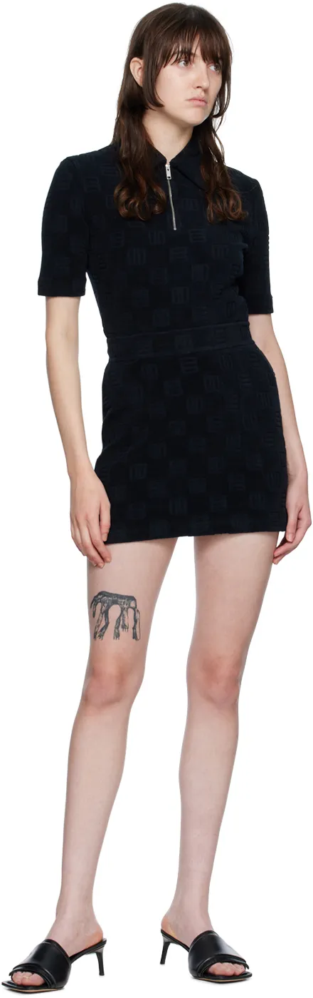 Monogram-Debossed Mini Skirt