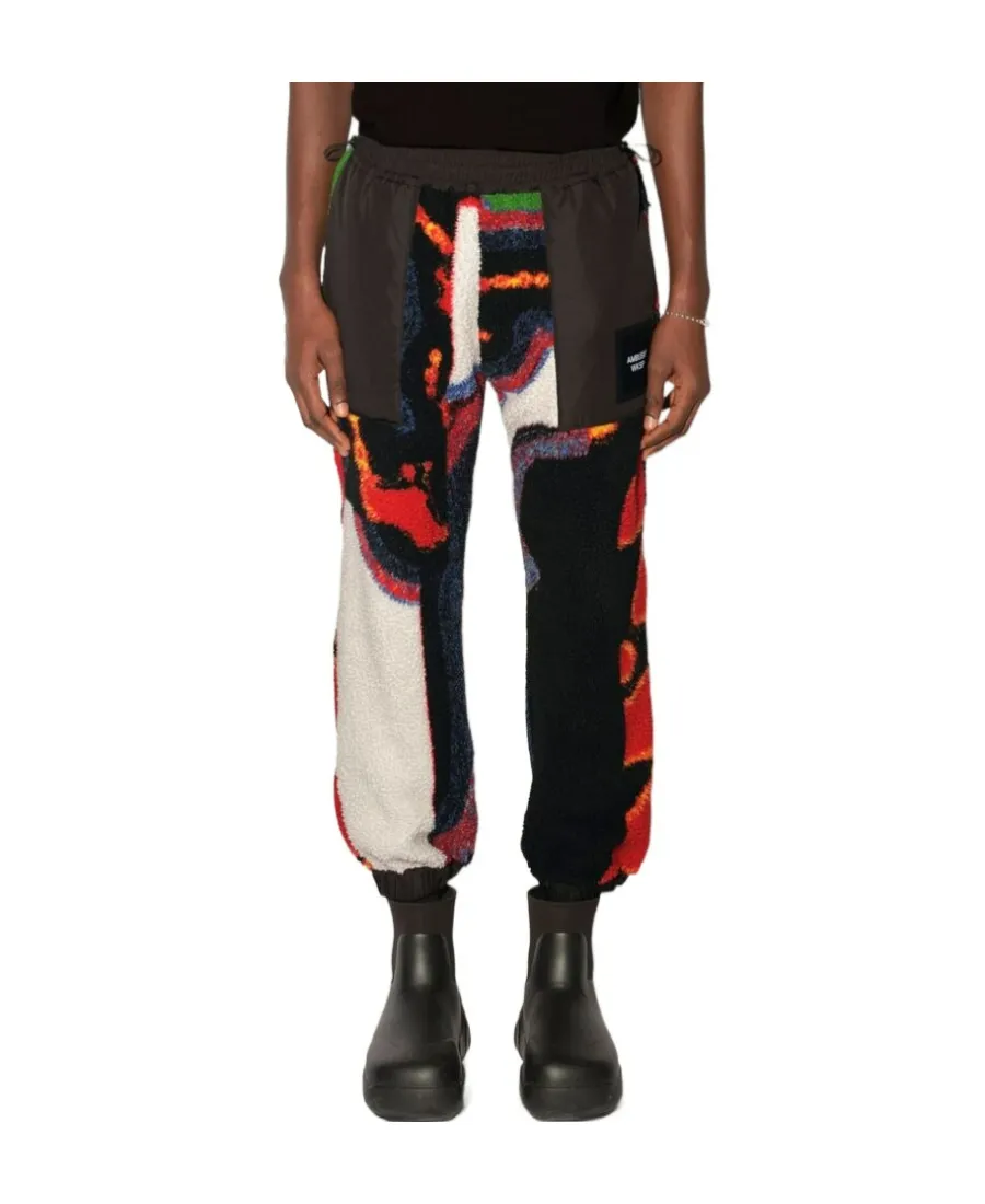 Teddy-Jacquard Drawstring Sweatpants