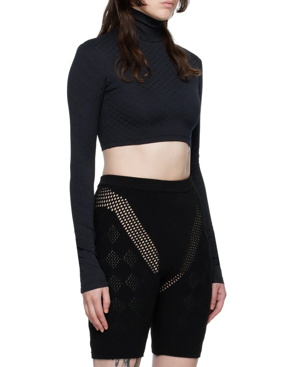 Funnel-Neck Long-Sleeve Top