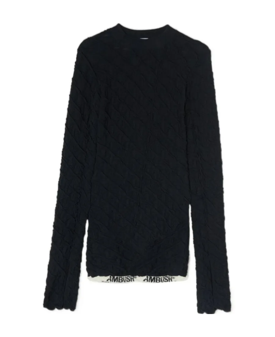 Logo-Print Crewneck Knit Top