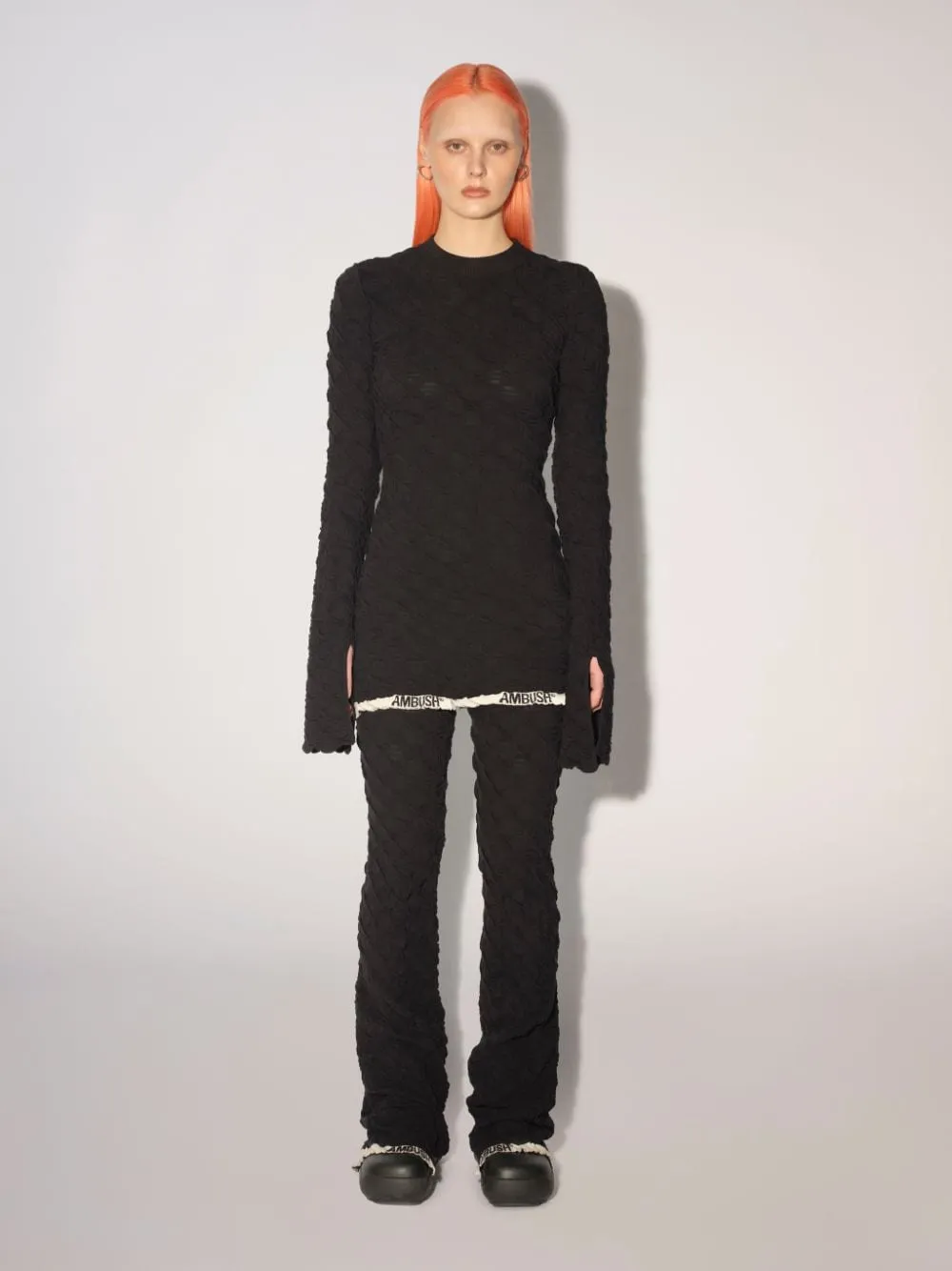 Logo-Print Crewneck Knit Top