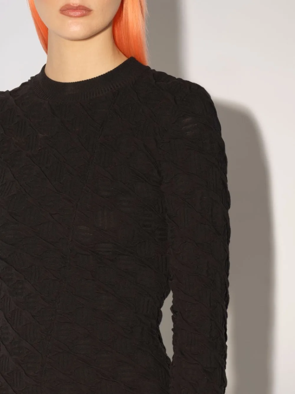 Logo-Print Crewneck Knit Top