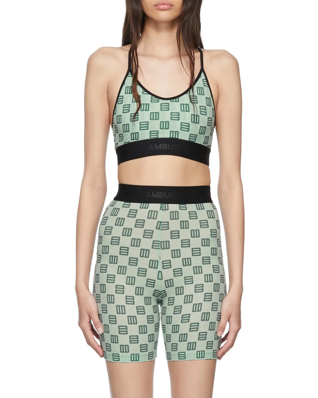 Monogram-Print Cropped Bra Top