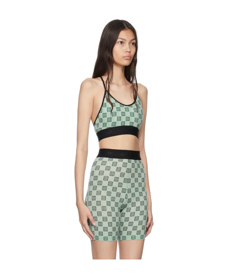Monogram-Print Cropped Bra Top