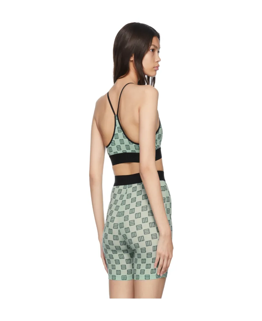 Monogram-Print Cropped Bra Top