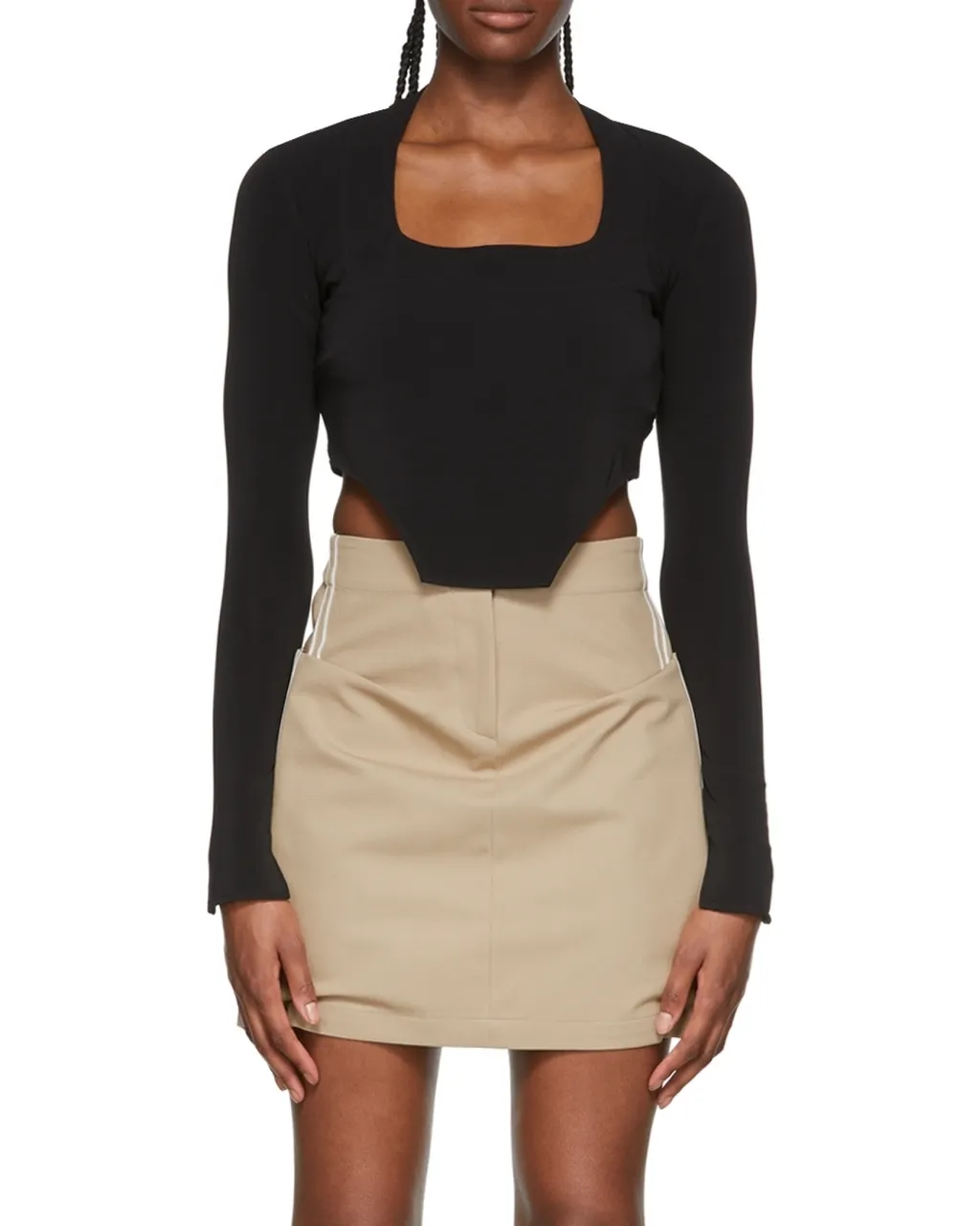 Sweetheart-Neck Cropped Top