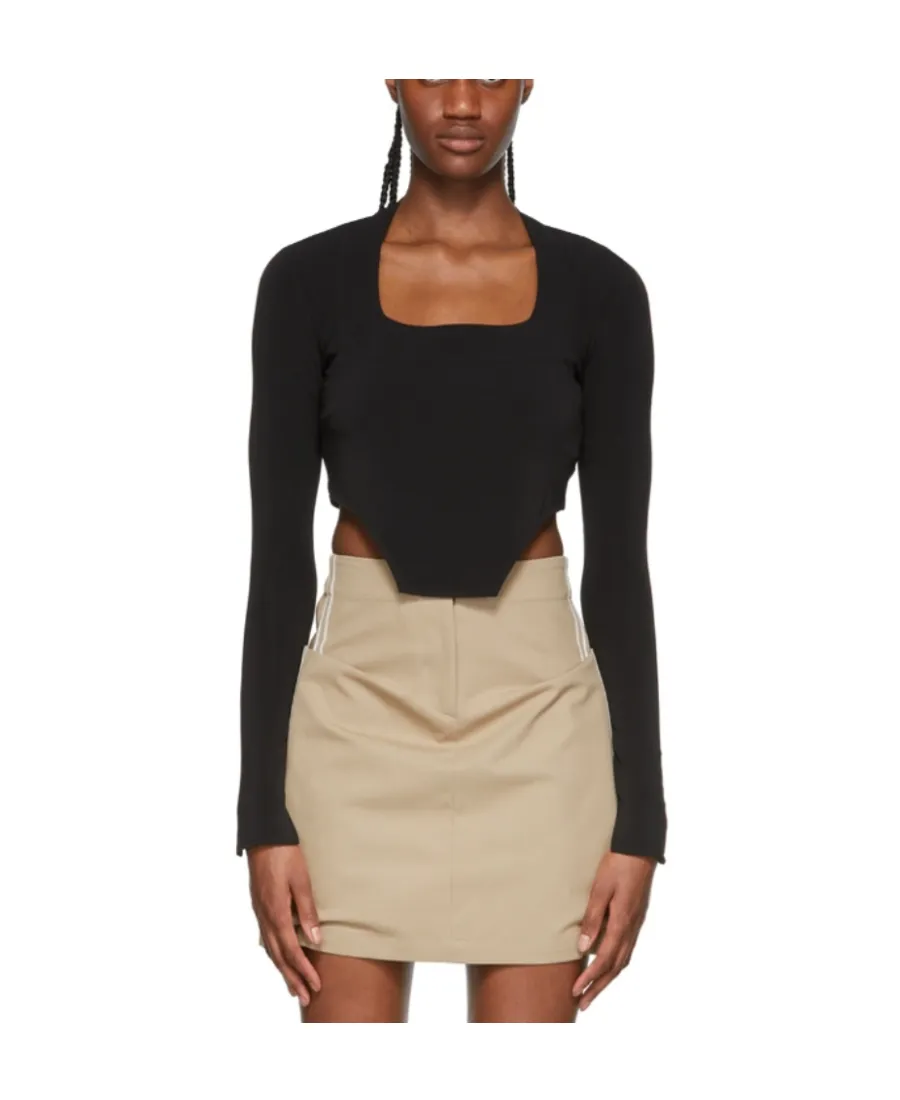 Sweetheart-Neck Cropped Top