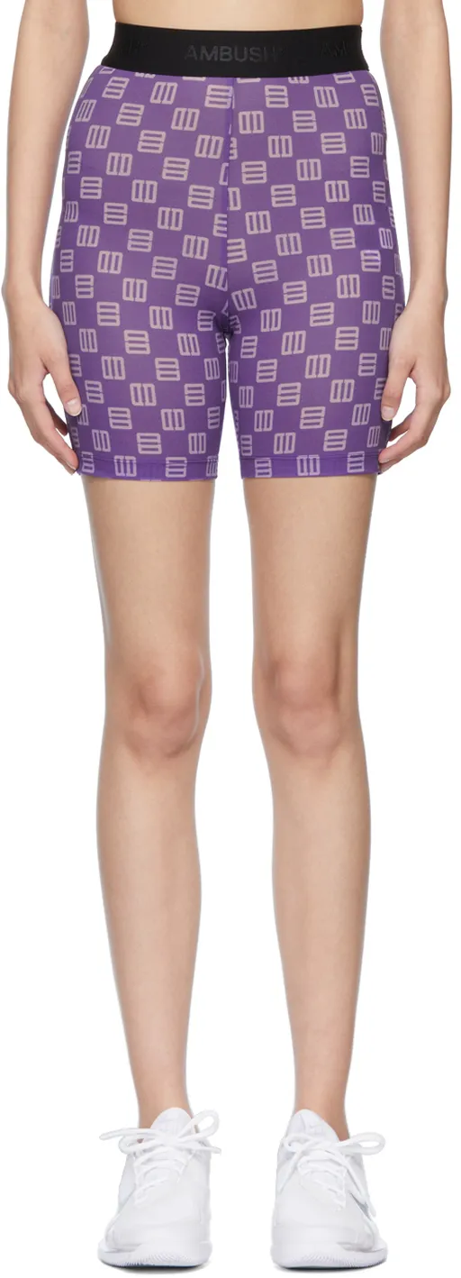Logo Monogram High Waist Bike Shorts