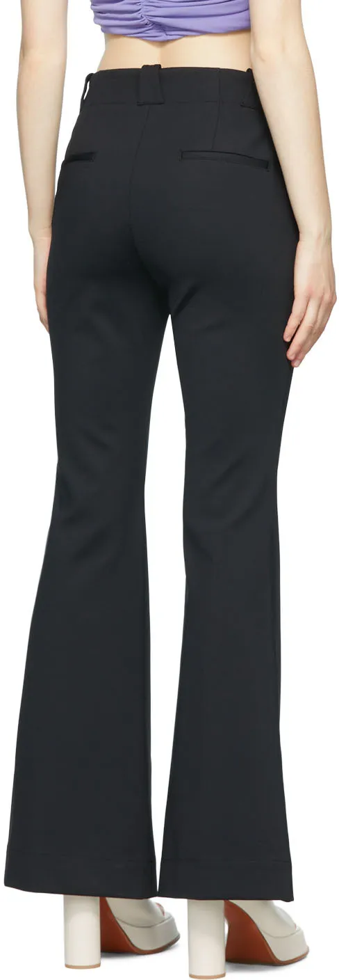 Flared High-Waisted Trousers
